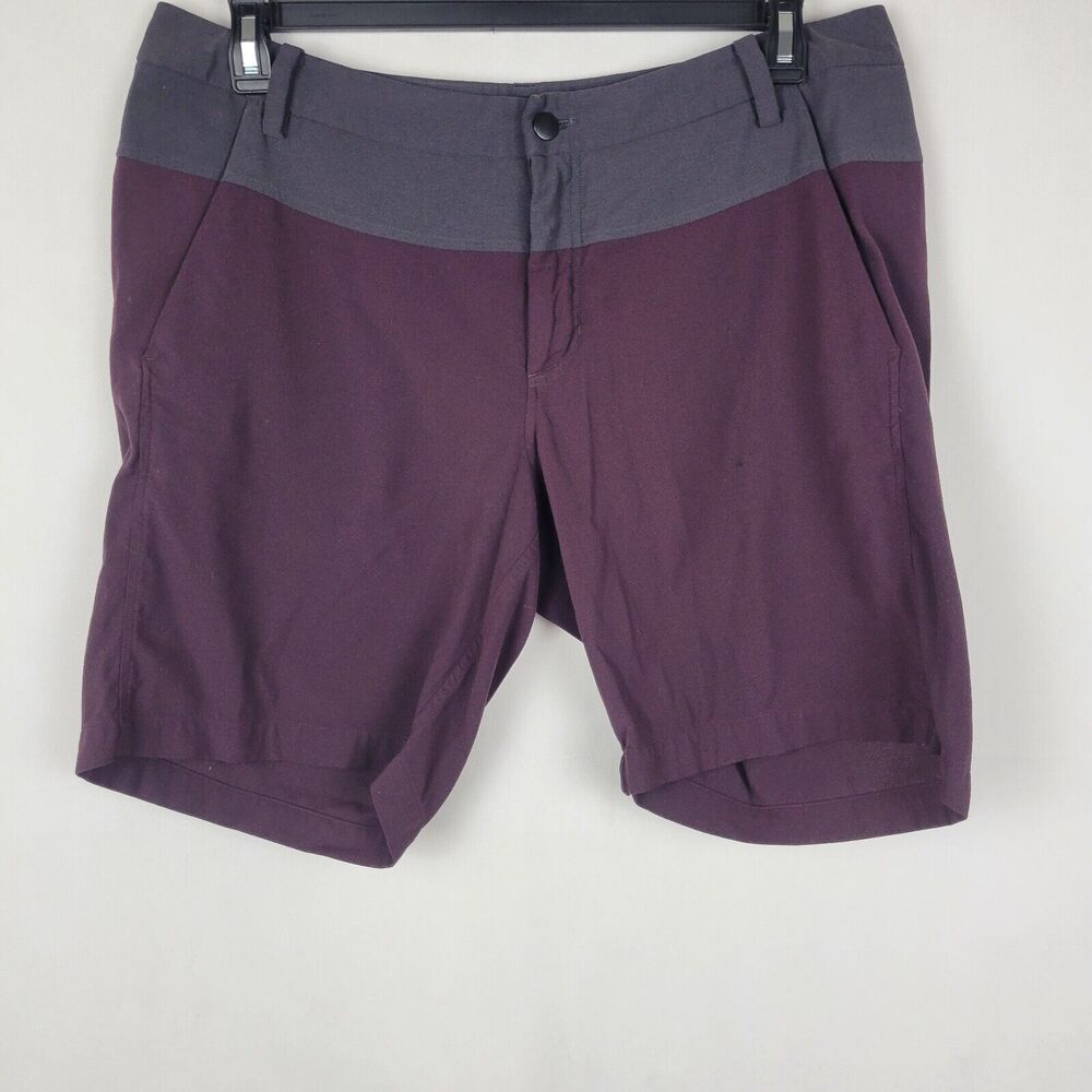 Lululemon 9" Union Shorts Mens 38 Maroon Gray Chambray Performance Chino